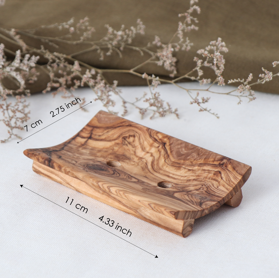 Handcrafted Olive Wood Soap Dish